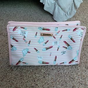 Nicole Miller Makeup Storage Bag with Zip Closure